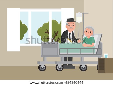 Sick Grandfather Grandmother Stock Images, Royalty-Free Images ...