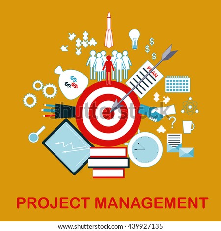 Project Management Illustration Goal Idea Plan Stock ...