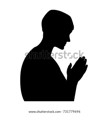 Silhouette Muslim Praying Stock Illustration 55682584 - Shutterstock