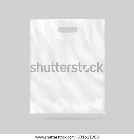 Download Blank Plastic Bag Mock Isolated Empty Stock Illustration ...