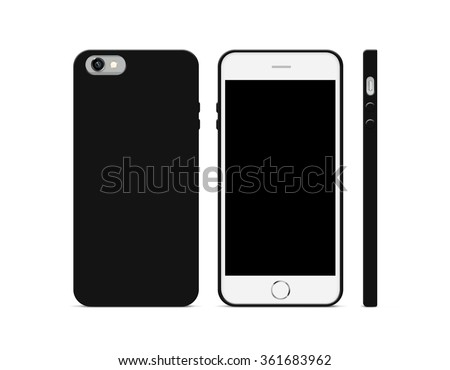 Download Blank Black Phone Case Mock Stand Stock Illustration ...