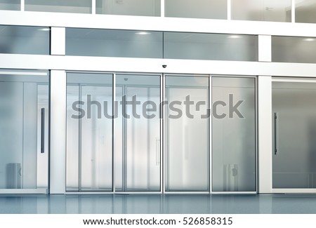 Download Blank Sliding Glass Doors Entrance Mockup Stock ...