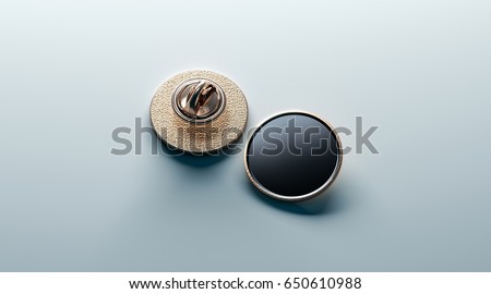 Download Blank Black Round Gold Lapel Badge Stock Illustration 650610988 - Shutterstock