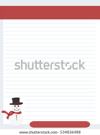 red christmas snowman stationery paper christmas stock illustration christmas letterhead samples