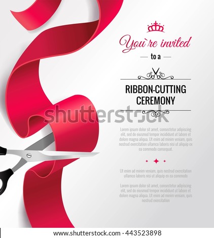 You Invited Invitation Card Curving Ribbon Stock Vector 