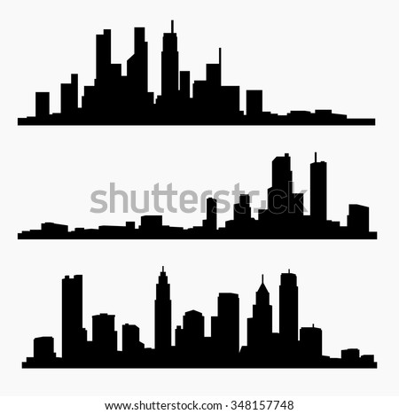 City Outlines Stock Vector 348157748 - Shutterstock