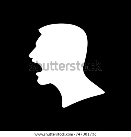 Profile Open Mouth Silhouette Stock Images, Royalty-Free 