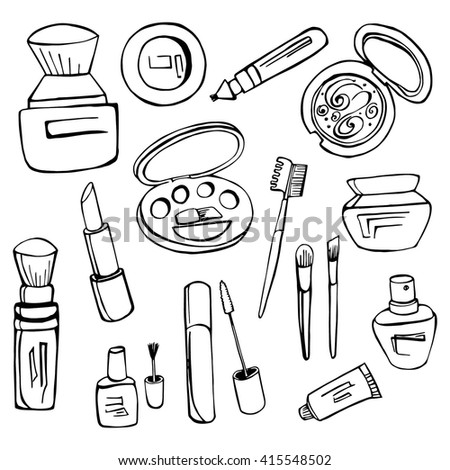 Cosmetic Make Icons Vector Eps10 Stock Vector 114604234 - Shutterstock