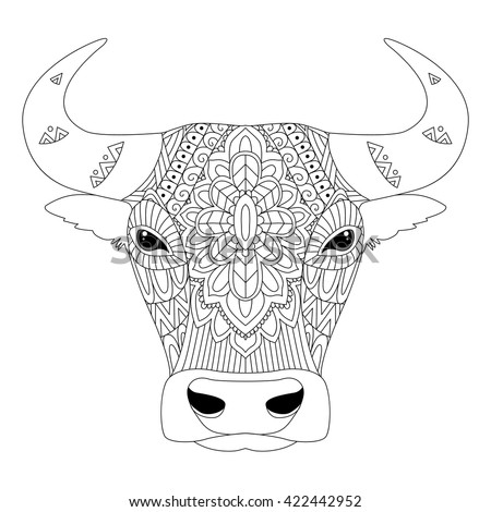 Vector Illustration Of The Bull In Zentangle And Ethnic Style Taurus Zodiac Sign Tattoo