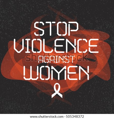 violence against stop elimination ribbon campaign international poster vector shutterstock inscription isolated rights concept sign illustration