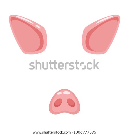 Vector Cartoon Style Cute Pig Animal Stock Vector 1006977595 - Shutterstock