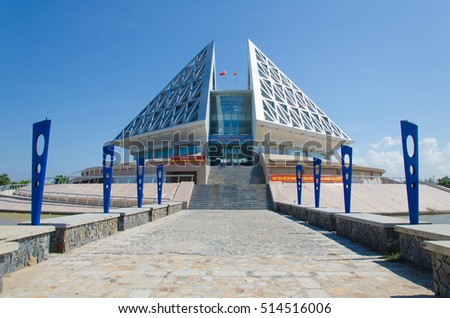 NINH THUAN. VIETNAM, SEP 2nd, 2016 Ninh Thuan museum at Phan Rang - Thap Cham city. This is a popular destination for foreigner at Ninh Thuan.