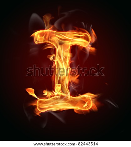 Stock Images similar to ID 59275546 - flaming font letter i