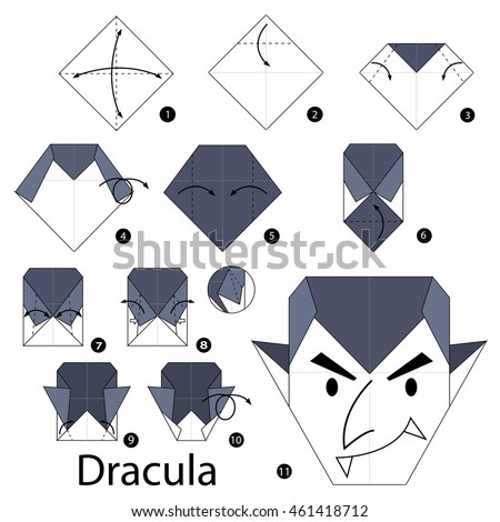 origami step instructions halloween dracula shutterstock lantern jack