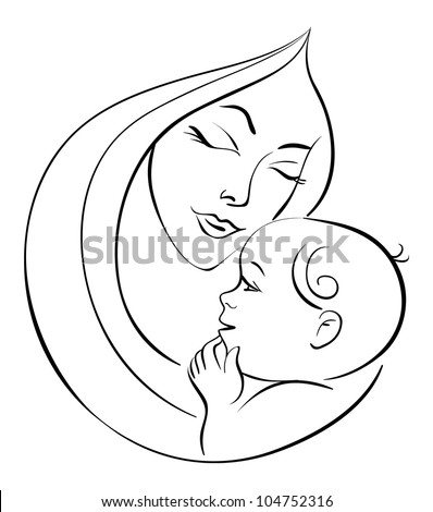 Baby Mother Silhouettes Vector Stock Photos, Images, & Pictures ...