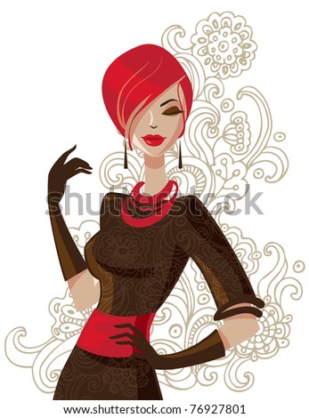 Glamour Woman Stock Vectors & Vector Clip Art | Shutterstock