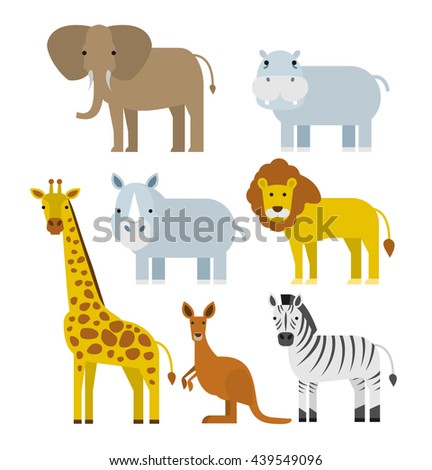 Wild Animal Cartoon Stock Vector 182233844 - Shutterstock