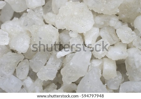 Background pieces of white sea salt