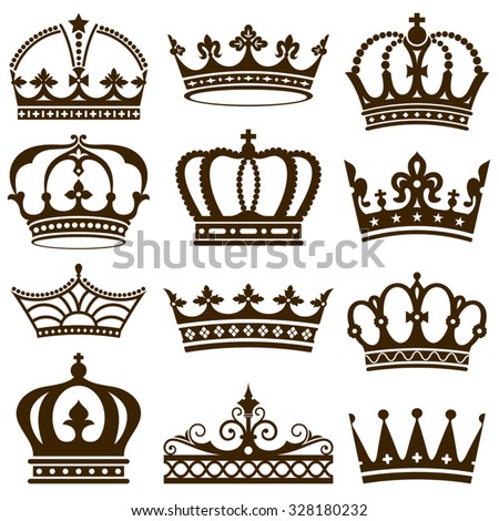 Crown Collection Stock Vector 134470499 - Shutterstock