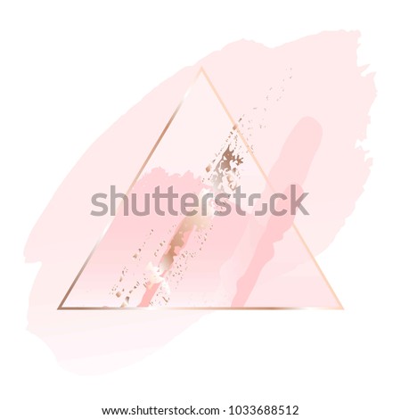 Gentle Pastel Colors Brush Strokes Gold Stock Vector 1033688512 ...