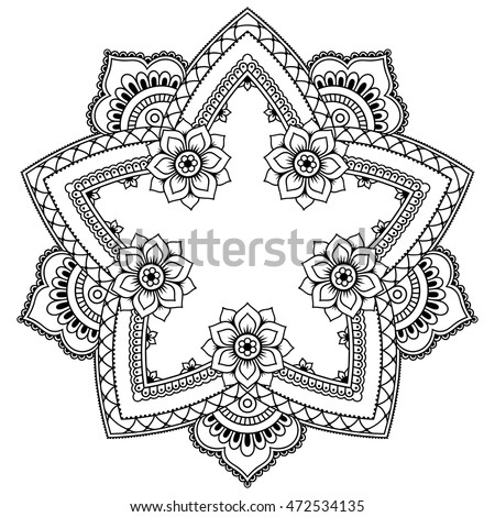 henna tattoo mandala mehndi style pattern stock vector 472534135 henna tattoo mandala mehndi style pattern stock vector 472534135