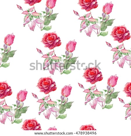 Set Flowers Multicolored Roses Leaves Stock Vector 190973795 - Shutterstock