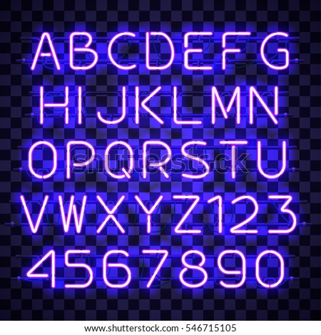 Glowing Blue Neon Alphabet Letters Z Stock Vector 546715105 - Shutterstock