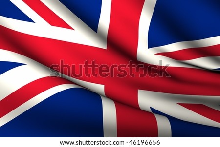Flying Flag Of United Kingdom
