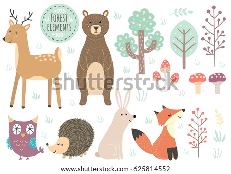 Cute Zoo Alphabet Vector A B Stock Vector 142525444 - Shutterstock