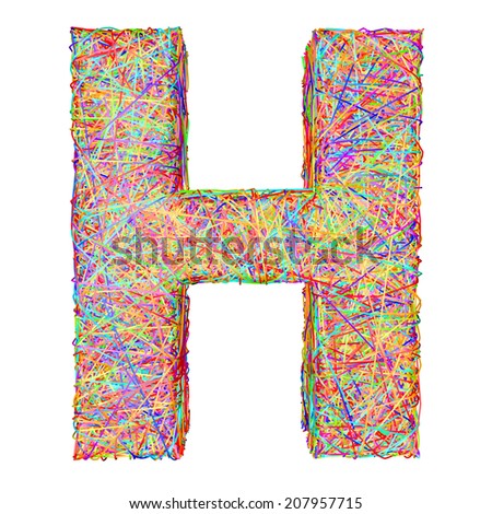 alphabet symbol letter h composed colorful stock illustration composed letter