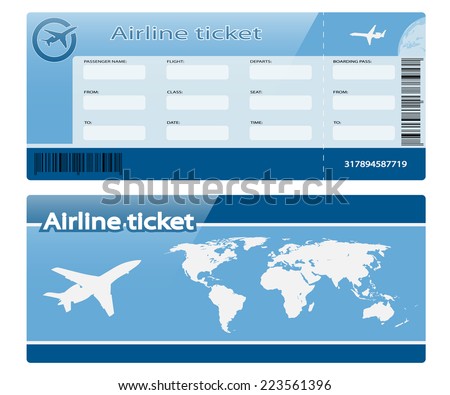 Booking Tickets Flight Template Search Flights Stock Vector 396851026 ...