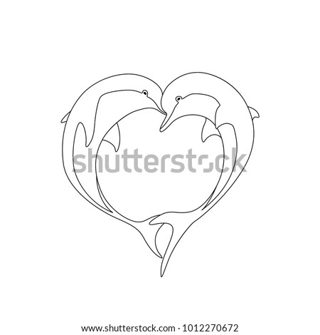 Dolphin Heart Stock Images, Royalty-Free Images & Vectors | Shutterstock