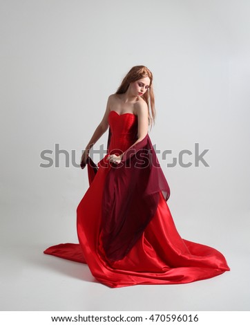 Beautiful Young Lady Wearing Red Rose Stock Photo 62187850 - Shutterstock