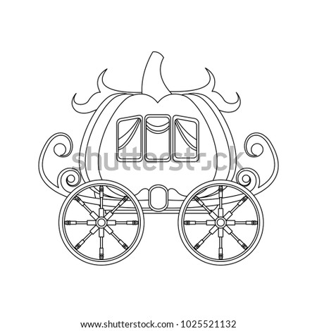 Pumpkin Carriage Cartoon Stock Vector 1025521132 - Shutterstock