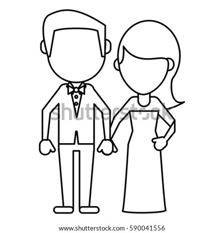 Wedding Married Couple Icon Stock Vector 109858985 - Shutterstock