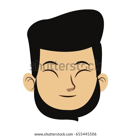 Man Face Character People Flat Design Stock Vector 660063565 - Shutterstock