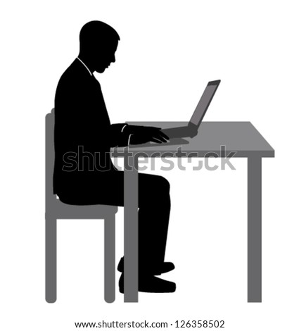 young man working on his laptop