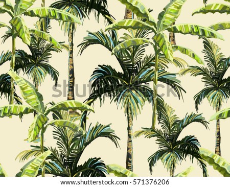 Vector Vintage Composition Exotic Leaves Botanical Stock Vector ...