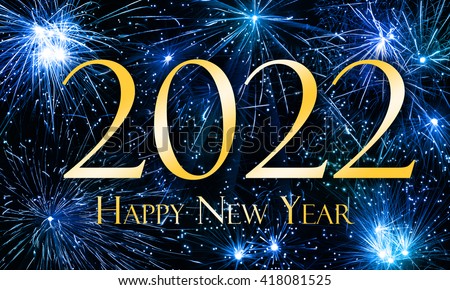  Happy  New  Year  2022  Stock Illustration 418081525 