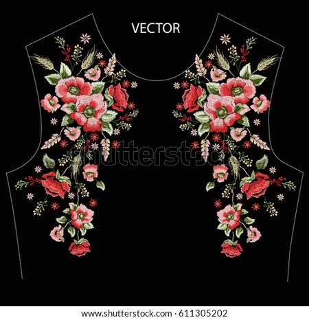 Embroidery Flower Stock Images, Royalty-Free Images & Vectors