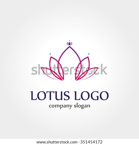 Lotus Flower Logo Stock Vector (Royalty Free) 351454172 - Shutterstock