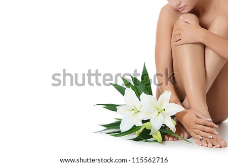 Spa beautiful woman isolated on white background