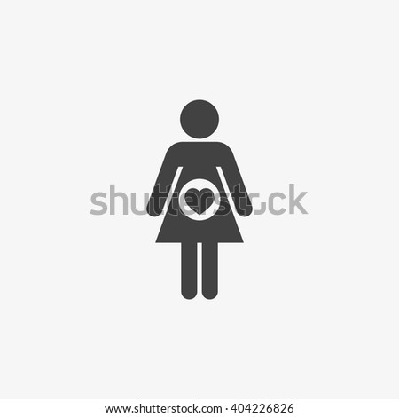 Pregnant Icon in trendy flat style isolated on grey background, for your web site design, app, logo, UI. Vector illustration, EPS10.