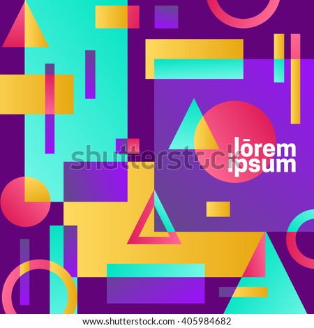 Static Design Poster Simple Colorful Geometric Stock Vector ... Static Design Poster Simple Colorful Geometric Stock Vector ...