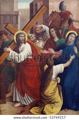 4th Stations Cross Jesus Meets His Stock Photo 53769217 - Shutterstock