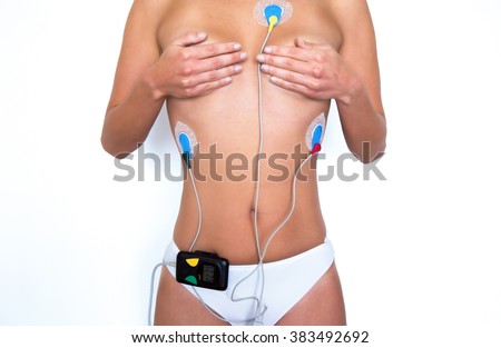 Woman Wearing Holter Heart Monitor Stock Photo (Safe to Use ...