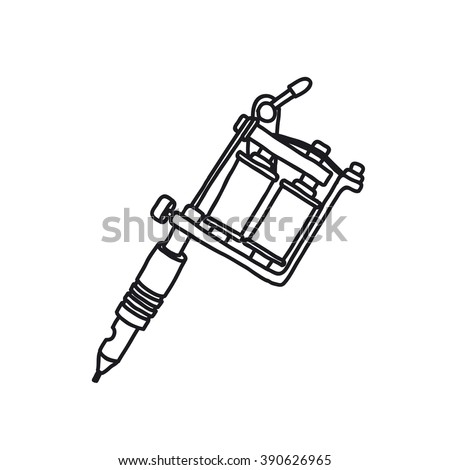 Doodle Icon Tattoo Machine Vector Iilustration Stock Vector 390626965 ...