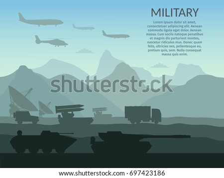 Military army big set of base infographics background
