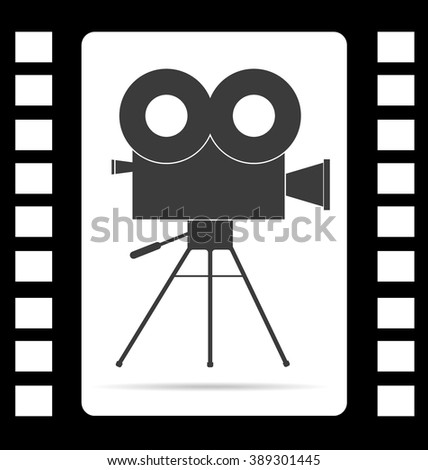 Movie Icon Cinema Icon Vector Stock Vector 389301445 - Shutterstock