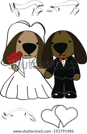 Stock Images similar to ID 69314833 - cute married dog couple smiling ...
